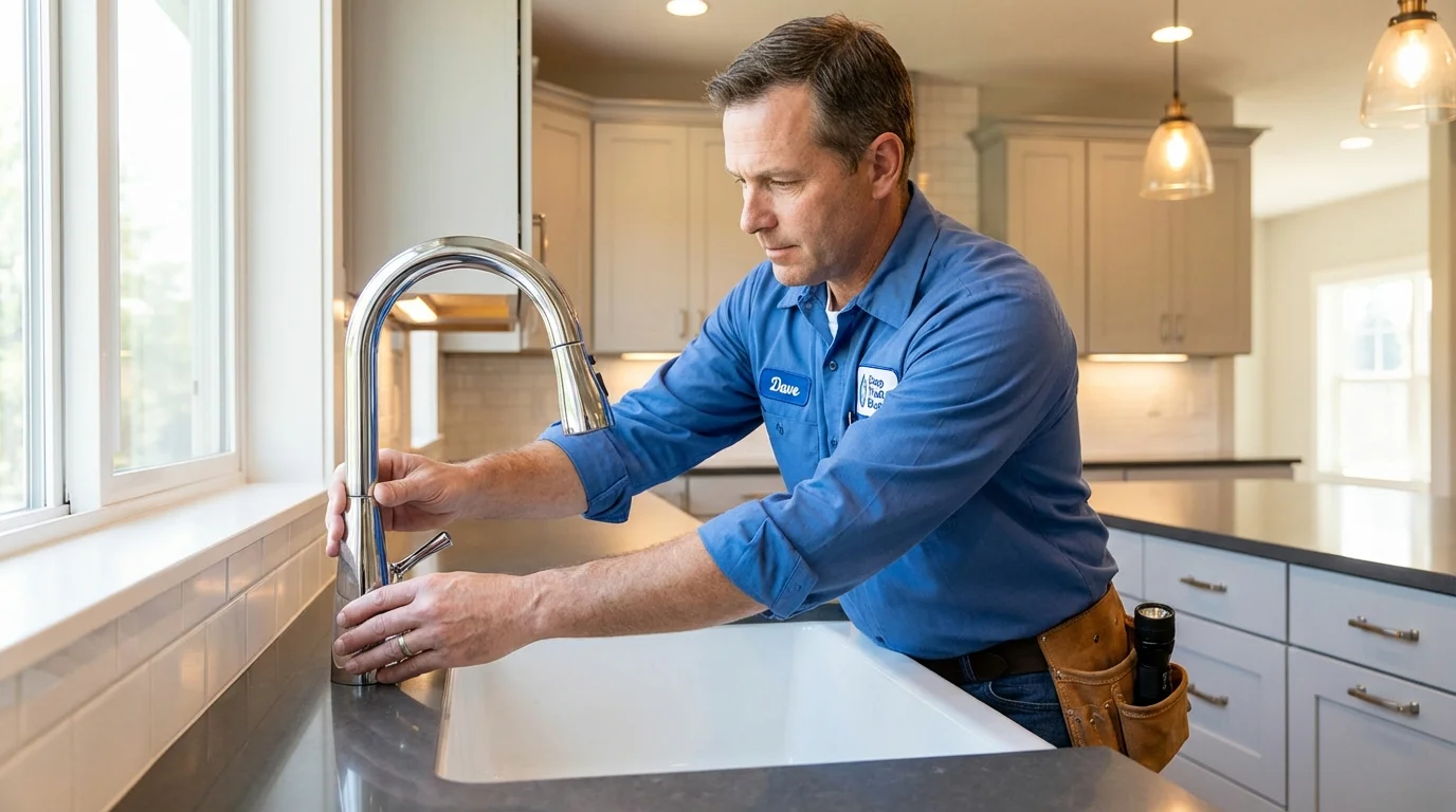 Kitchen faucet installation by Johns Plumbing LLC in Lamoni